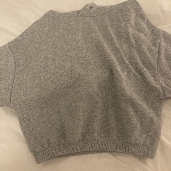 Zara Cropped Grey Hoodie - Picture 4 of 7